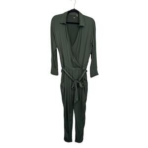 YFB Womens Wrap Jumpsuit XS Green Strech Utility Going Out Party Travel Mallcore